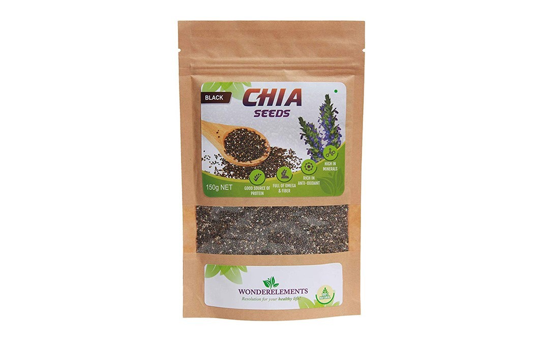 Wonderelements Black Chia Seeds    Pack  150 grams